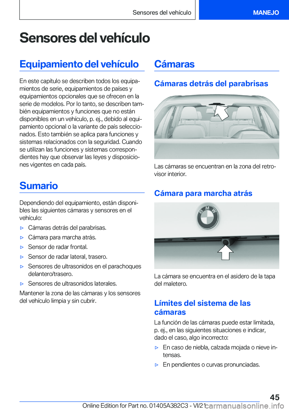 BMW Z4 2022  Manuales de Empleo (in Spanish) �S�e�n�s�o�r�e�s��d�e�l��v�e�h�