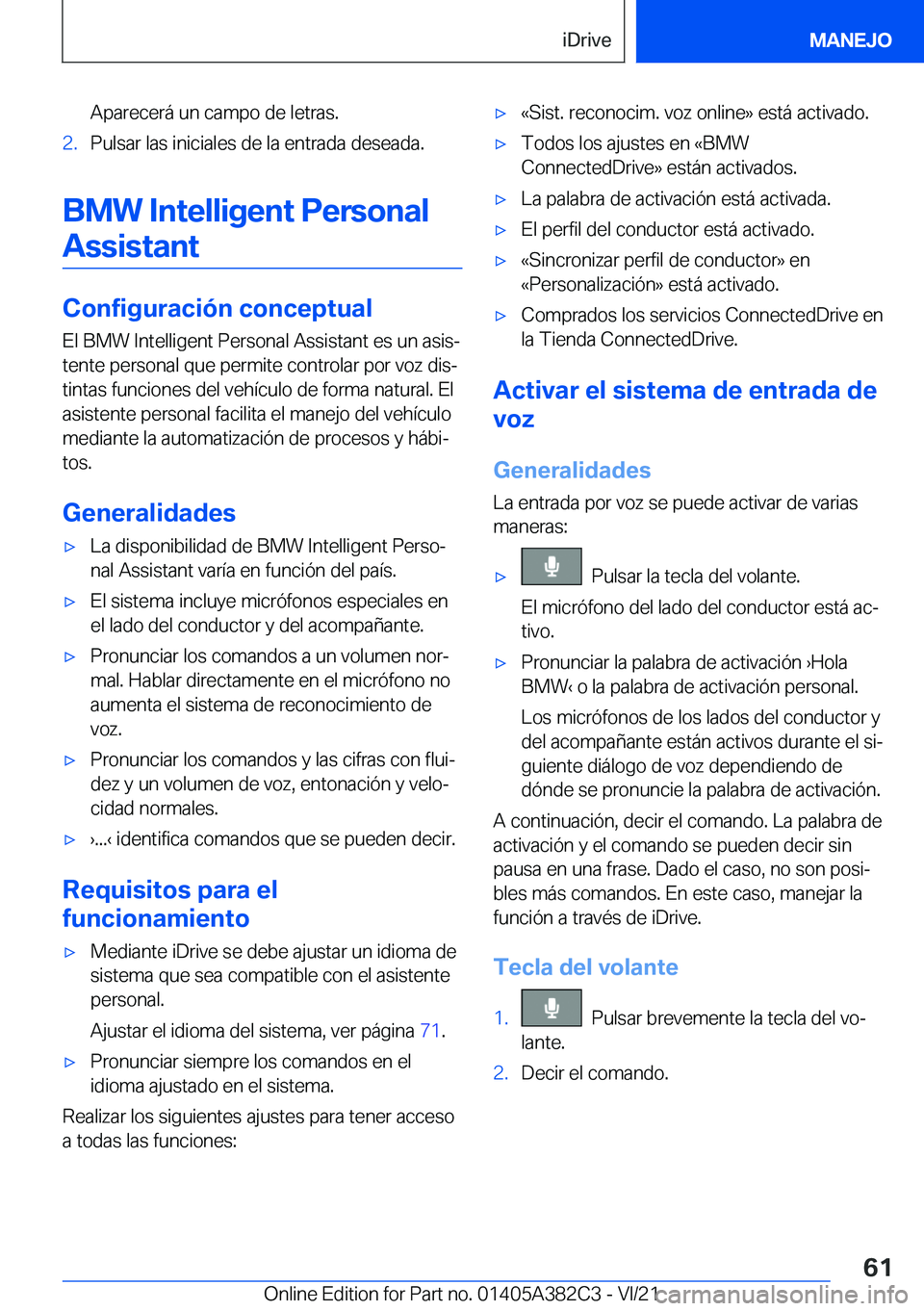 BMW Z4 2022  Manuales de Empleo (in Spanish) �A�p�a�r�e�c�e�r�