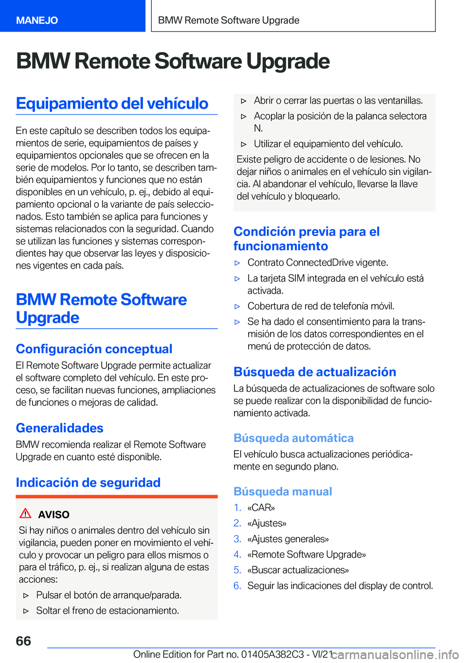 BMW Z4 2022  Manuales de Empleo (in Spanish) �B�M�W��R�e�m�o�t�e��S�o�f�t�w�a�r�e��U�p�g�r�a�d�e�E�q�u�i�p�a�m�i�e�n�t�o��d�e�l��v�e�h�
