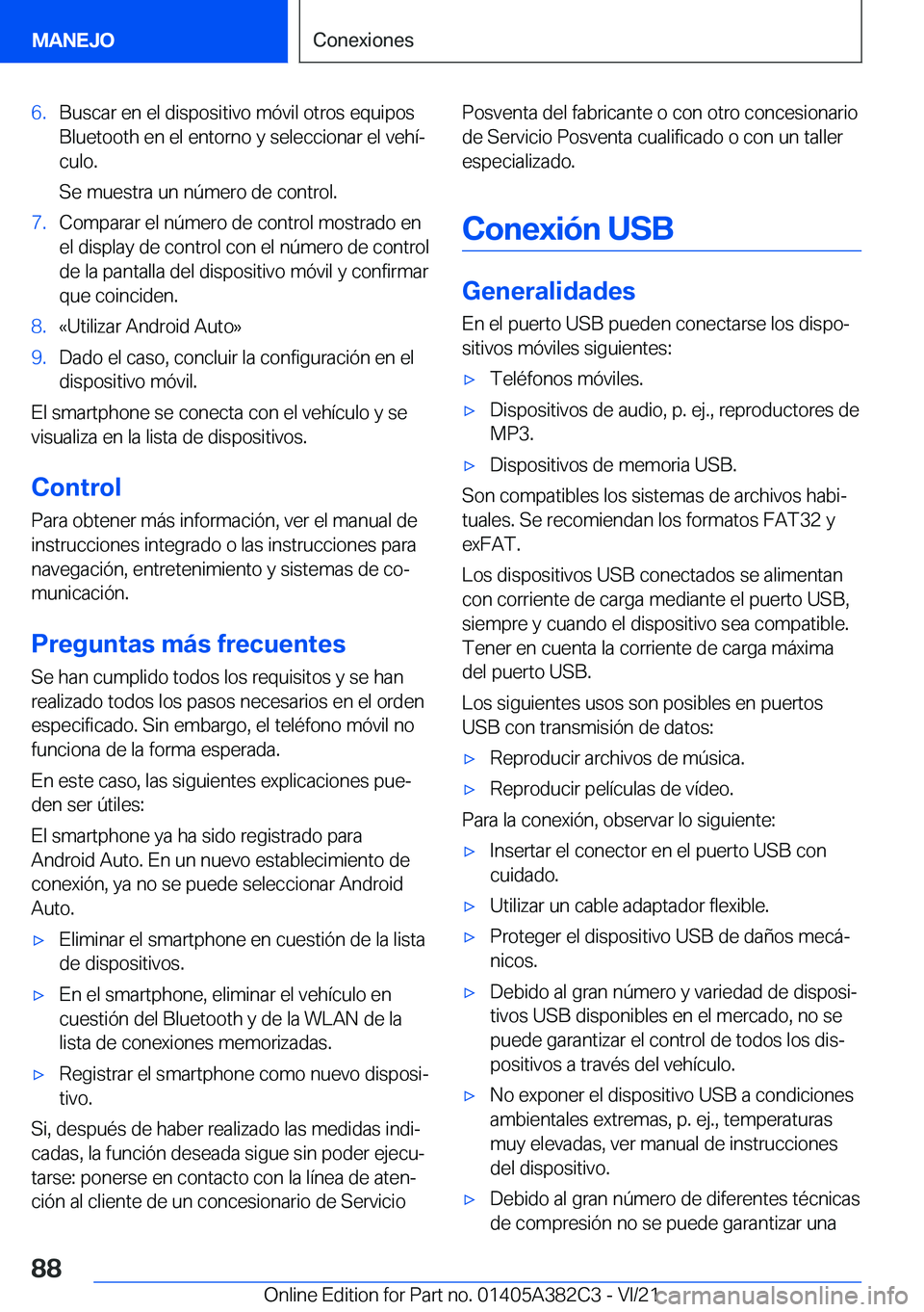 BMW Z4 2022  Manuales de Empleo (in Spanish) �6�.�B�u�s�c�a�r��e�n��e�l��d�i�s�p�o�s�i�t�i�v�o��m�
