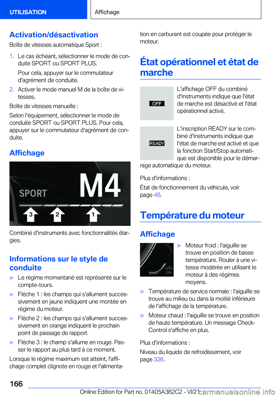 BMW Z4 2022  Notices Demploi (in French) �A�c�t�i�v�a�t�i�o�n�/�d�é�s�a�c�t�i�v�a�t�i�o�n�B�o�