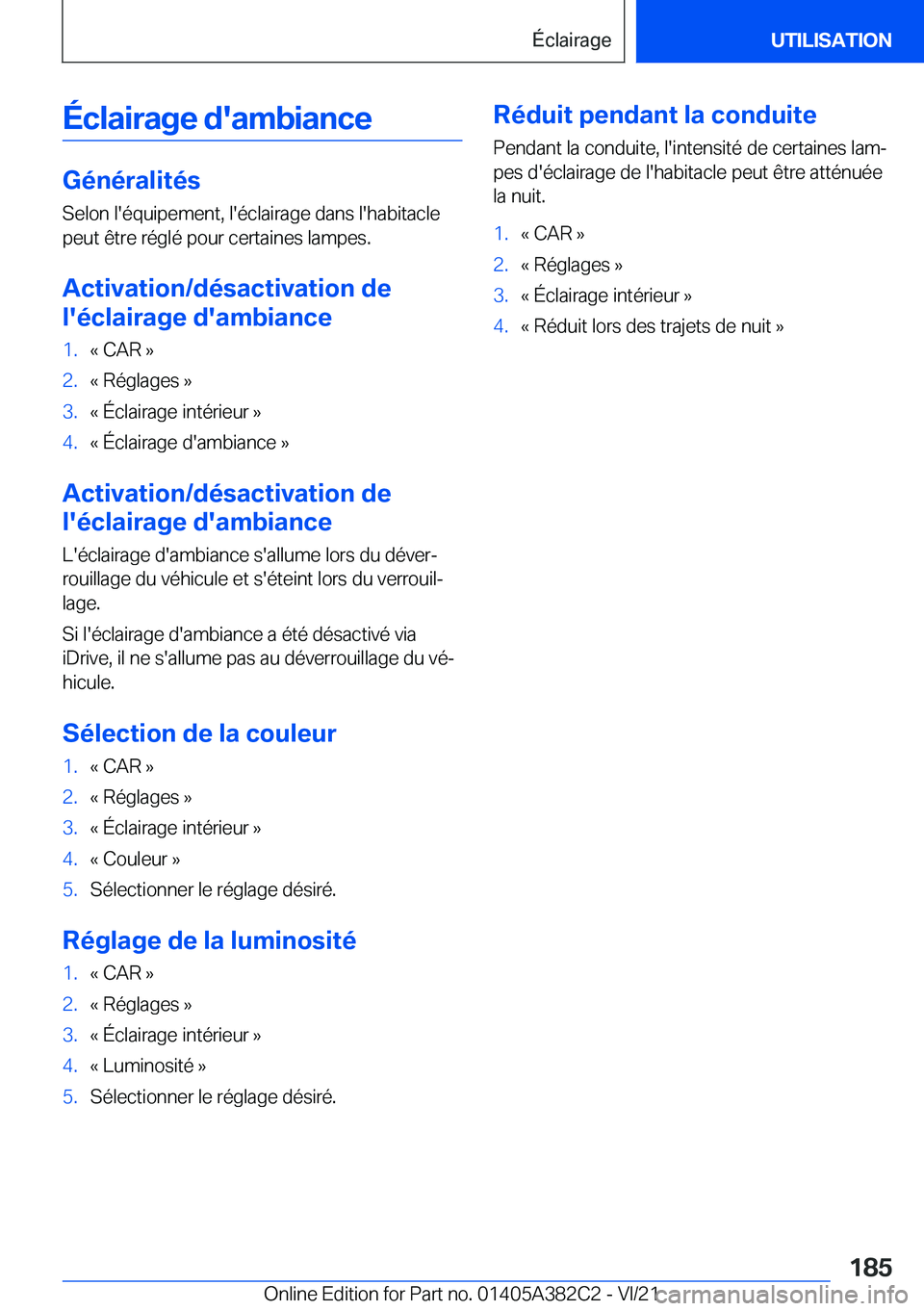 BMW Z4 2022  Notices Demploi (in French) �