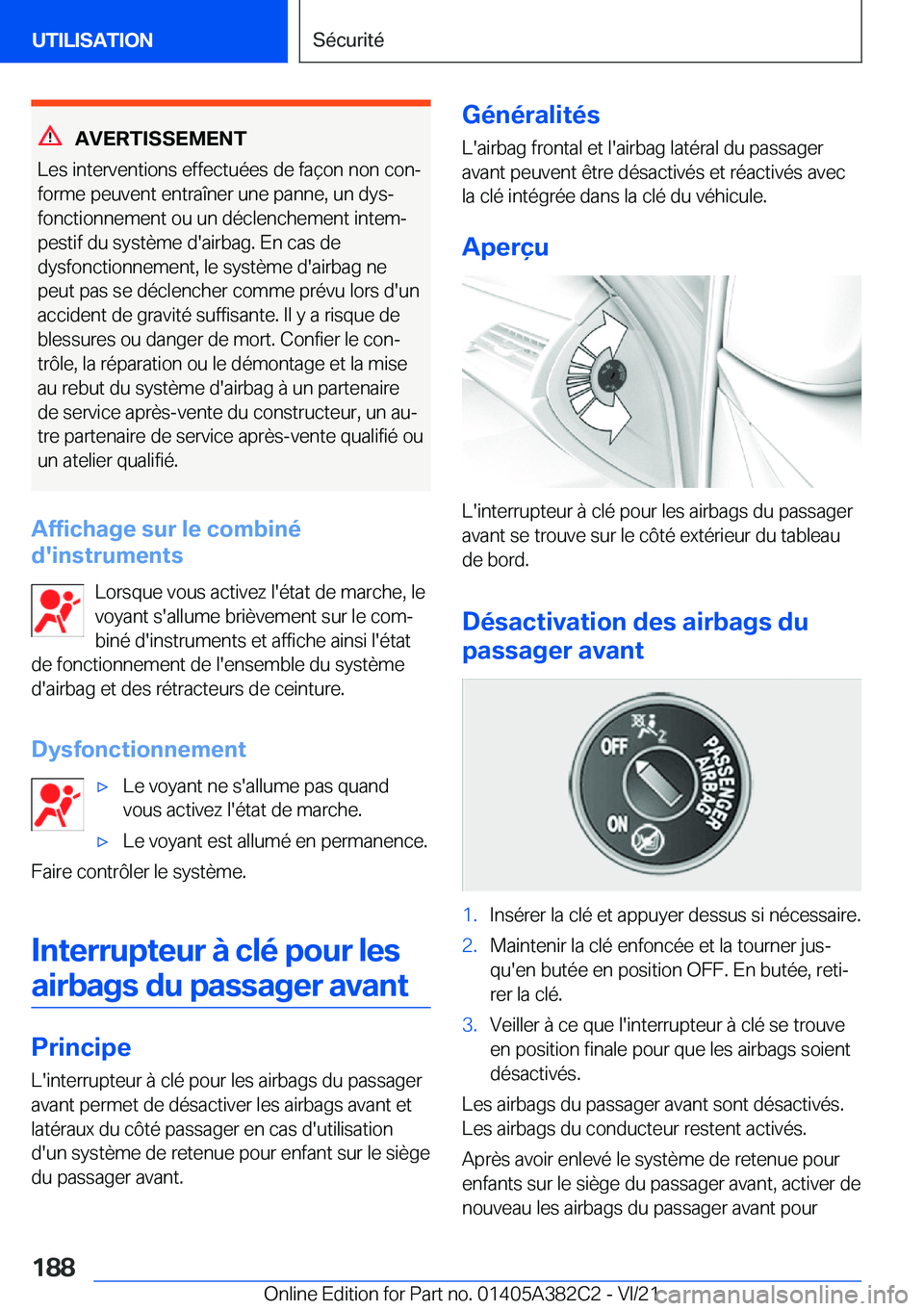 BMW Z4 2022  Notices Demploi (in French) �A�V�E�R�T�I�S�S�E�M�E�N�T
�L�e�s��i�n�t�e�r�v�e�n�t�i�o�n�s��e�f�f�e�c�t�u�é�e�s��d�e��f�a�ç�o�n��n�o�n��c�o�nj
�f�o�r�m�e��p�e�u�v�e�n�t��e�n�t�r�a�