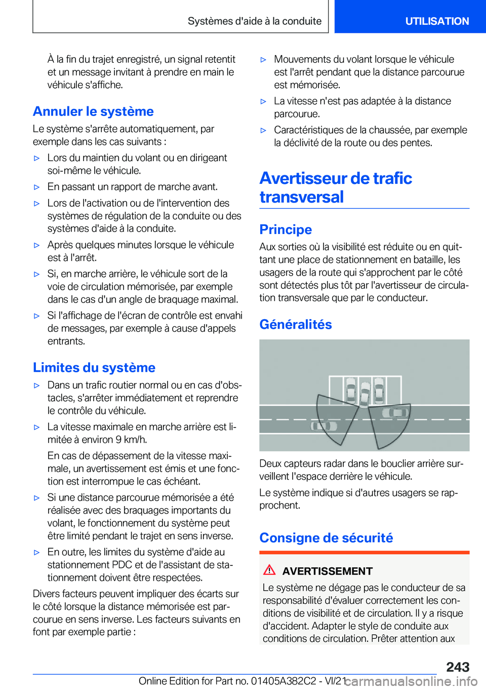 BMW Z4 2022  Notices Demploi (in French) �
