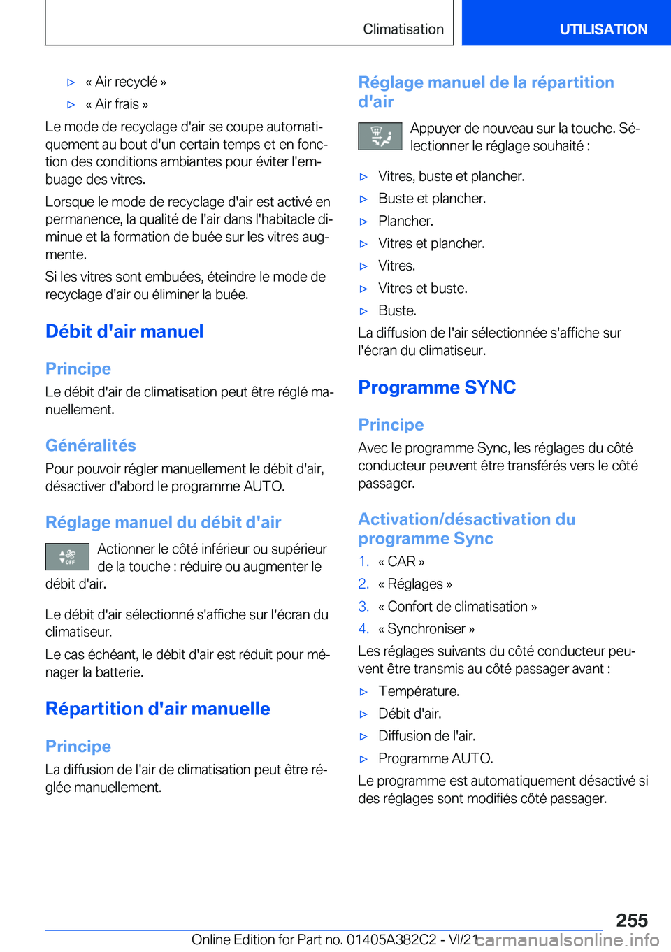 BMW Z4 2022  Notices Demploi (in French) 'x�k��A�i�r��r�e�c�y�c�l�é��{'x�k��A�i�r��f�r�a�i�s��{
�L�e��m�o�d�e��d�e��r�e�c�y�c�l�a�g�e��d�'�a�i�r��s�e��c�o�u�p�e��a�u�t�o�m�a�t�ij
�q�u�e�m�e�n�t��a�u��b�o�u�t��d�