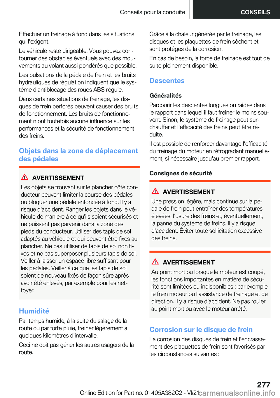 BMW Z4 2022  Notices Demploi (in French) �E�f�f�e�c�t�u�e�r��u�n��f�r�e�i�n�a�g�e��