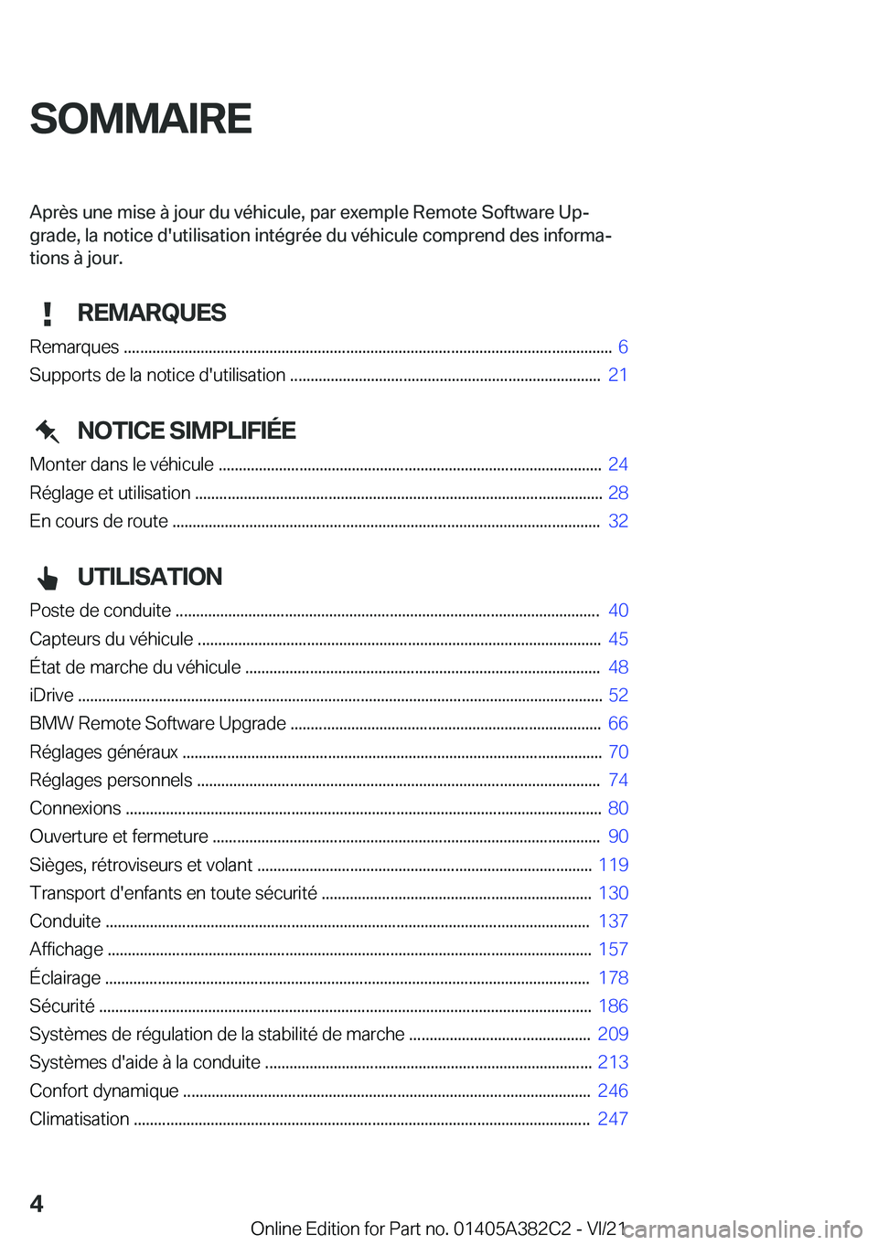 BMW Z4 2022  Notices Demploi (in French) �S�O�M�M�A�I�R�E�A�p�r�è�s��u�n�e��m�i�s�e��