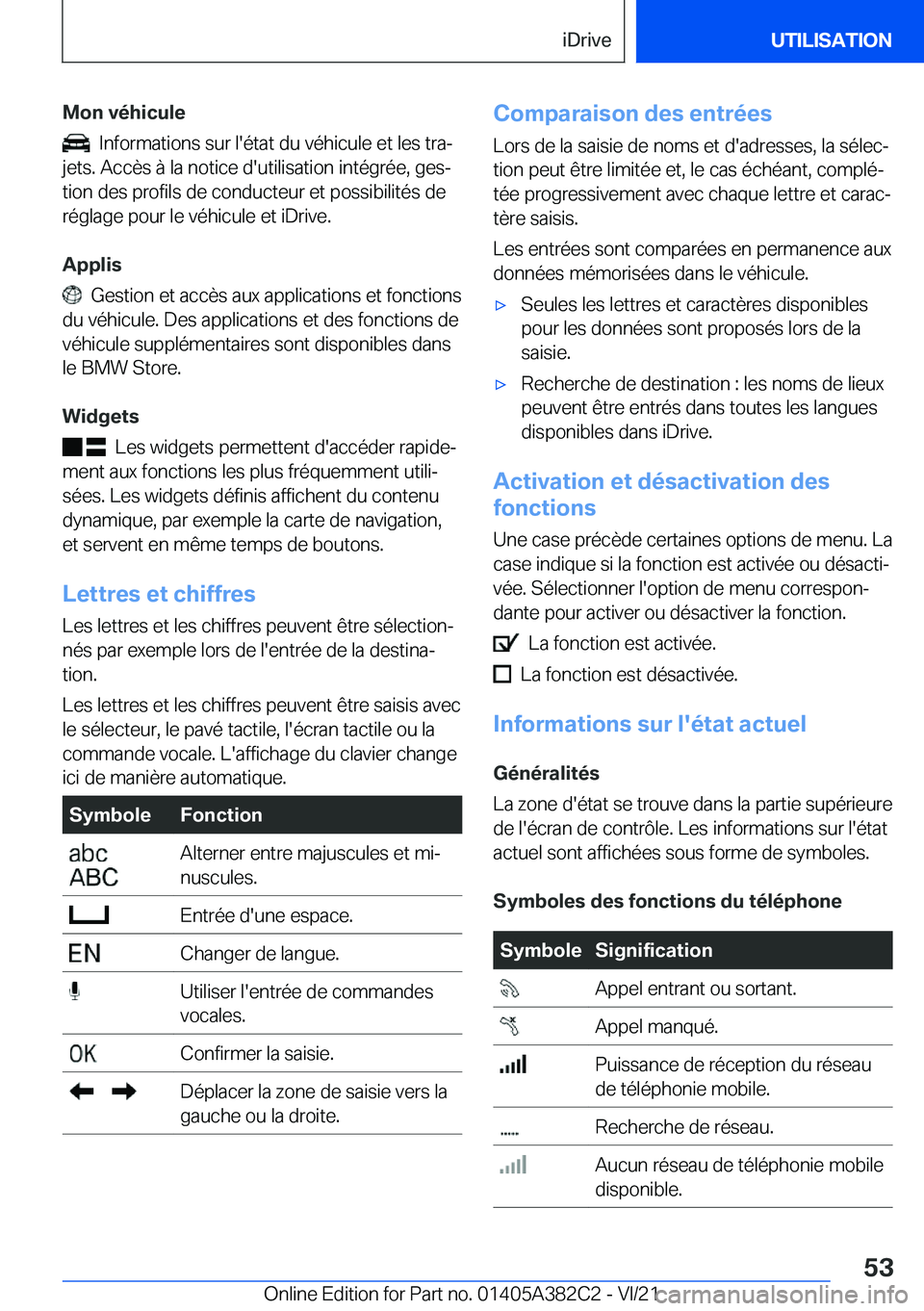 BMW Z4 2022  Notices Demploi (in French) �M�o�n��v�é�h�i�c�u�l�e
���I�n�f�o�r�m�a�t�i�o�n�s��s�u�r��l�'�é�t�a�t��d�u��v�é�h�i�c�u�l�e��e�t��l�e�s��t�r�aj
�j�e�t�s�.��A�c�c�è�s��