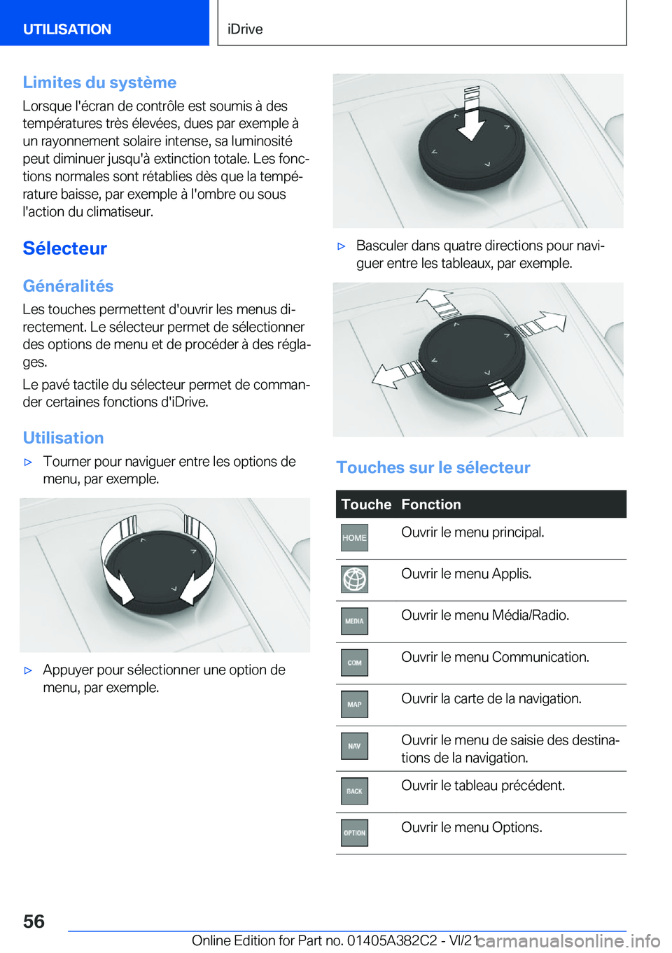 BMW Z4 2022  Notices Demploi (in French) �L�i�m�i�t�e�s��d�u��s�y�s�t�è�m�e
�L�o�r�s�q�u�e��l�'�é�c�r�a�n��d�e��c�o�n�t�r�