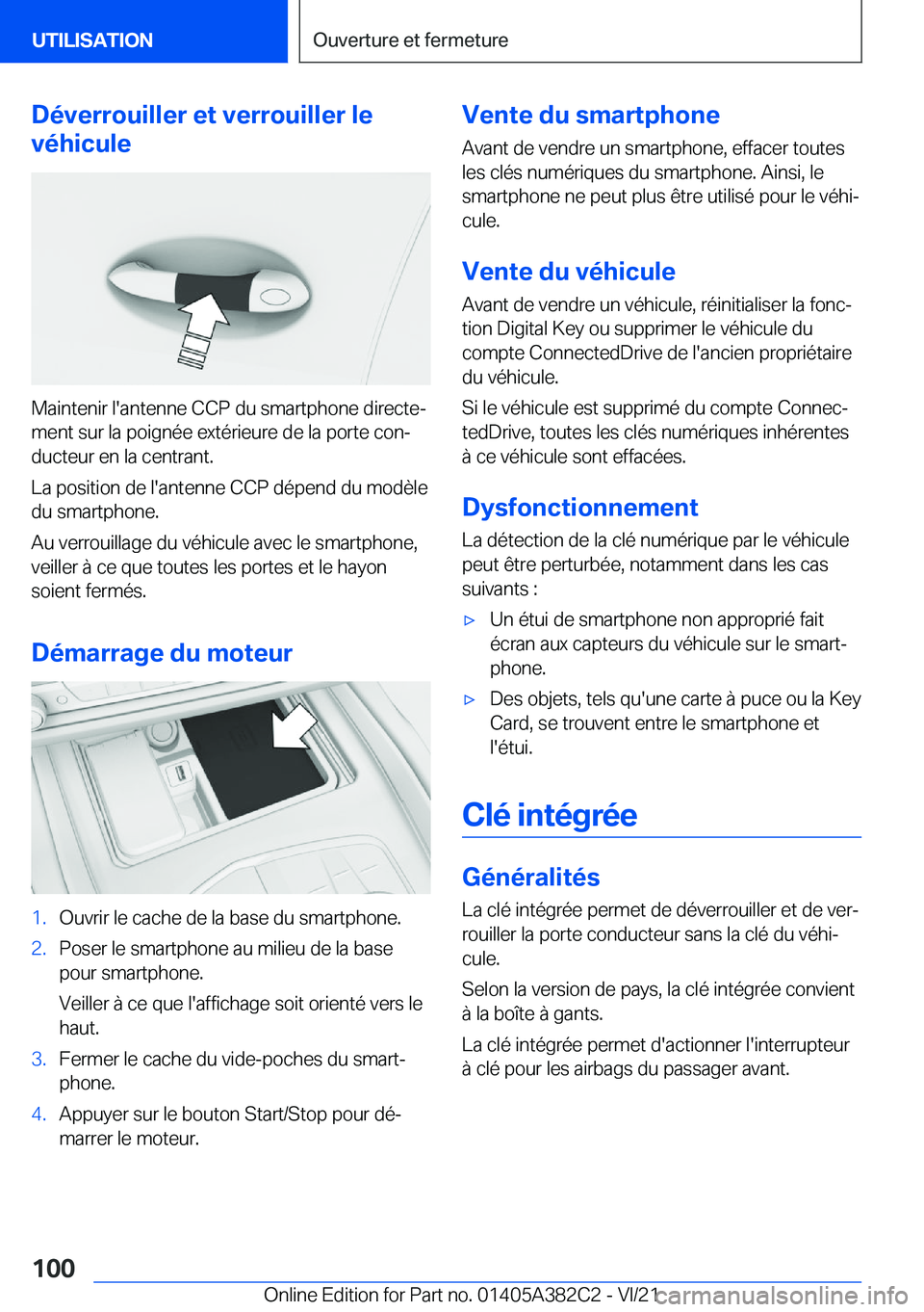 BMW Z4 2022  Notices Demploi (in French) �D�é�v�e�r�r�o�u�i�l�l�e�r��e�t��v�e�r�r�o�u�i�l�l�e�r��l�e
�v�é�h�i�c�u�l�e
�M�a�i�n�t�e�n�i�r��l�'�a�n�t�e�n�n�e��C�C�P��d�u��s�m�a�r�t�p�h�o�n�e��d�i�r�e�c�t�ej
�m�e�n�t��s�u�r��l�