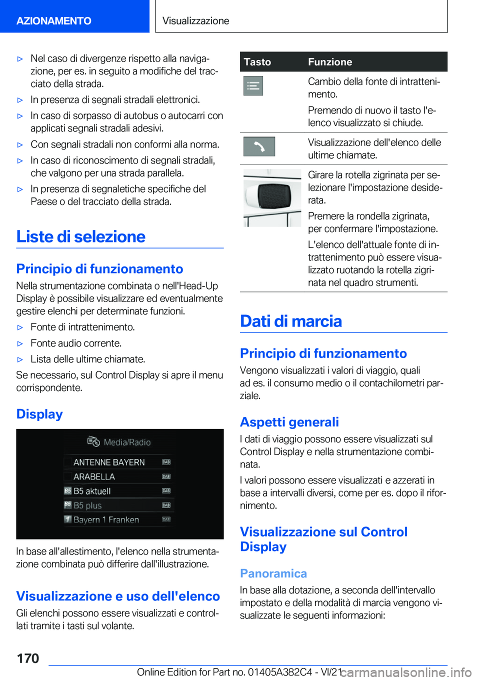 BMW Z4 2022  Libretti Di Uso E manutenzione (in Italian) 'x�N�e�l��c�a�s�o��d�i��d�i�v�e�r�g�e�n�z�e��r�i�s�p�e�t�t�o��a�l�l�a��n�a�v�i�g�aª�z�i�o�n�e�,��p�e�r��e�s�.��i�n��s�e�g�u�i�t�o��a��m�o�d�i�f�i�c�h�e��d�e�l��t�r�a�cª�c�i�a�t�o