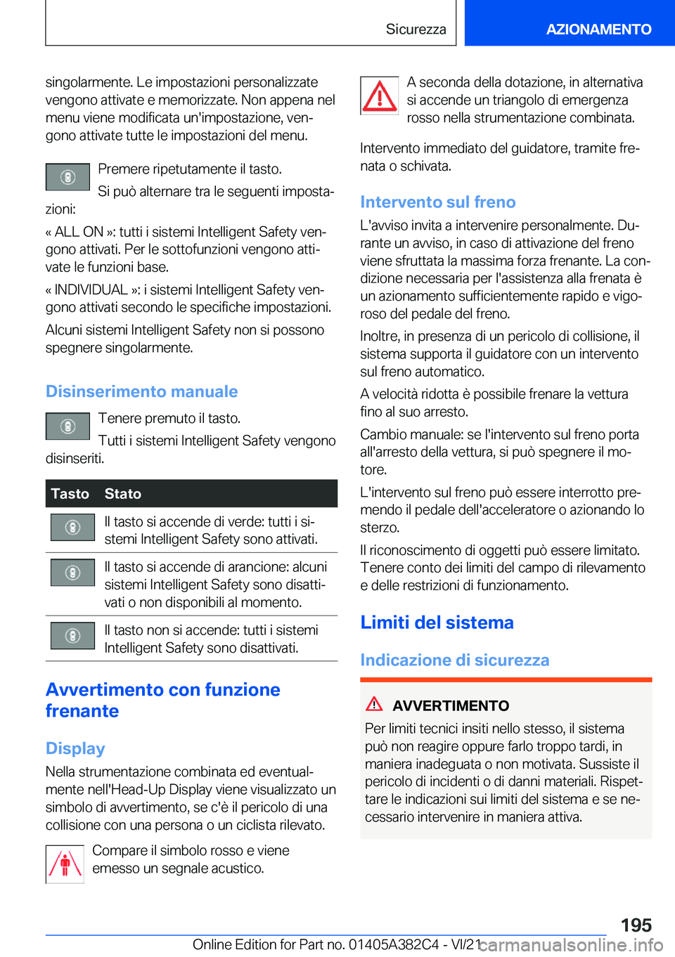 BMW Z4 2022  Libretti Di Uso E manutenzione (in Italian) �s�i�n�g�o�l�a�r�m�e�n�t�e�.��L�e��i�m�p�o�s�t�a�z�i�o�n�i��p�e�r�s�o�n�a�l�i�z�z�a�t�e�v�e�n�g�o�n�o��a�t�t�i�v�a�t�e��e��m�e�m�o�r�i�z�z�a�t�e�.��N�o�n��a�p�p�e�n�a��n�e�l�m�e�n�u��v�i�e�n