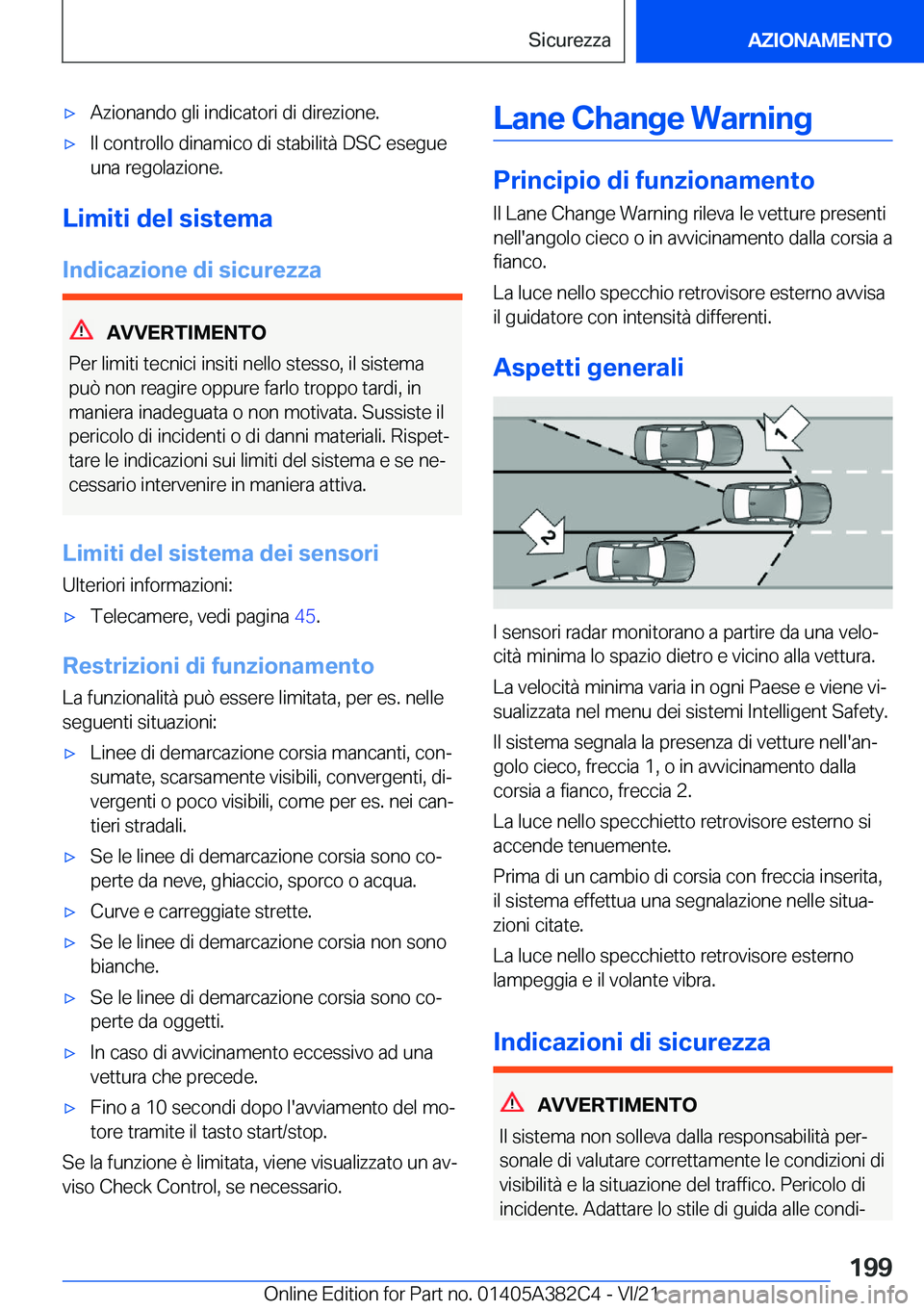 BMW Z4 2022  Libretti Di Uso E manutenzione (in Italian) 'x�A�z�i�o�n�a�n�d�o��g�l�i��i�n�d�i�c�a�t�o�r�i��d�i��d�i�r�e�z�i�o�n�e�.'x�I�l��c�o�n�t�r�o�l�l�o��d�i�n�a�m�i�c�o��d�i��s�t�a�b�i�l�i�t�