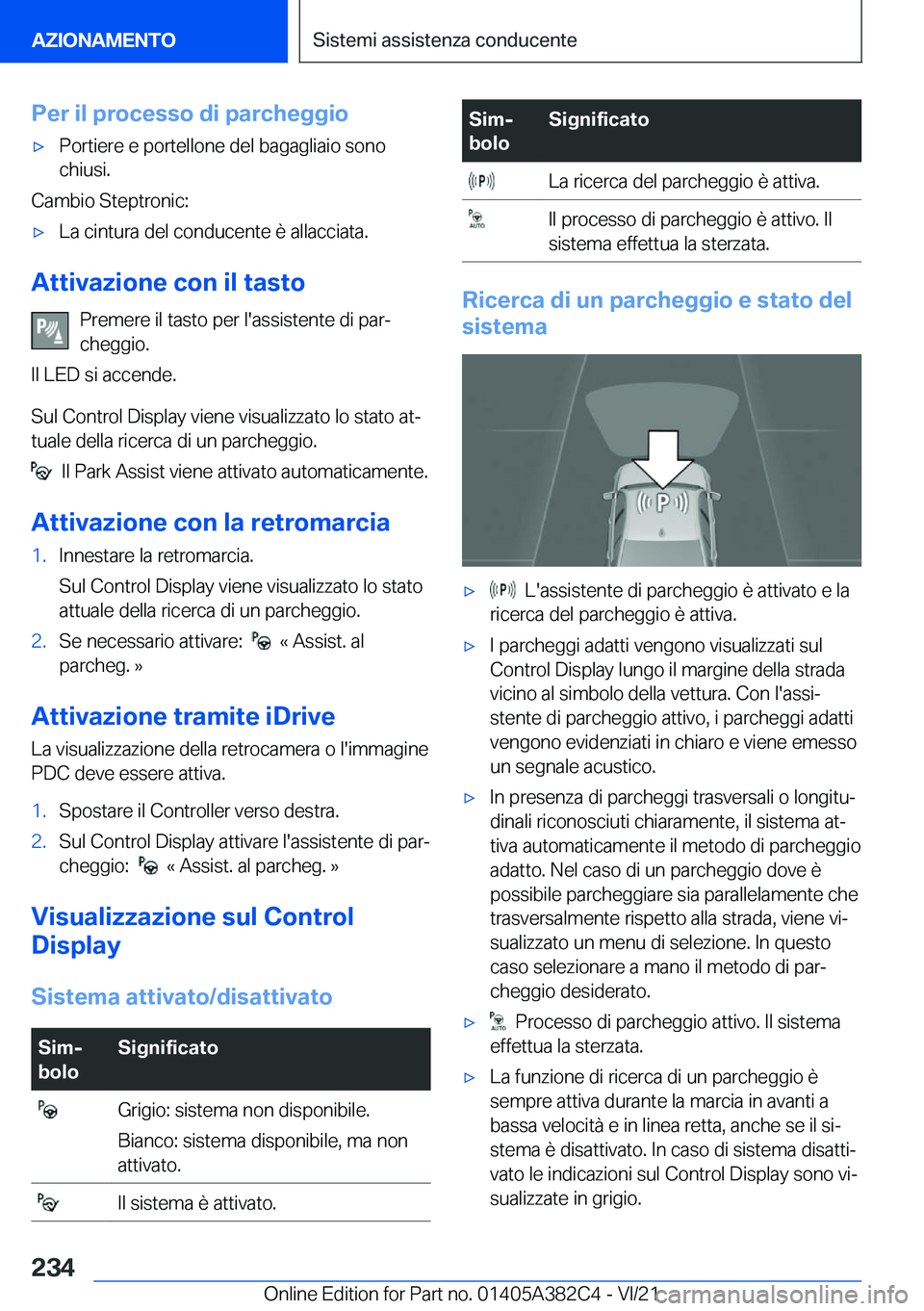 BMW Z4 2022  Libretti Di Uso E manutenzione (in Italian) �P�e�r��i�l��p�r�o�c�e�s�s�o��d�i��p�a�r�c�h�e�g�g�i�o'x�P�o�r�t�i�e�r�e��e��p�o�r�t�e�l�l�o�n�e��d�e�l��b�a�g�a�g�l�i�a�i�o��s�o�n�o�c�h�i�u�s�i�.
�C�a�m�b�i�o��S�t�e�p�t�r�o�n�i�c�:
&#