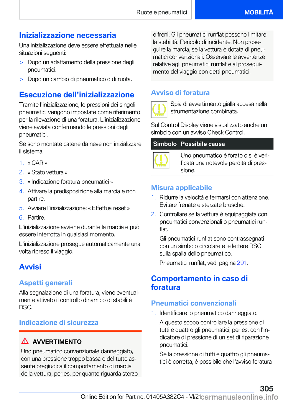 BMW Z4 2022  Libretti Di Uso E manutenzione (in Italian) �I�n�i�z�i�a�l�i�z�z�a�z�i�o�n�e��n�e�c�e�s�s�a�r�i�a
�U�n�a��i�n�i�z�i�a�l�i�z�z�a�z�i�o�n�e��d�e�v�e��e�s�s�e�r�e��e�f�f�e�t�t�u�a�t�a��n�e�l�l�e
�s�i�t�u�a�z�i�o�n�i��s�e�g�u�e�n�t�i�:'x