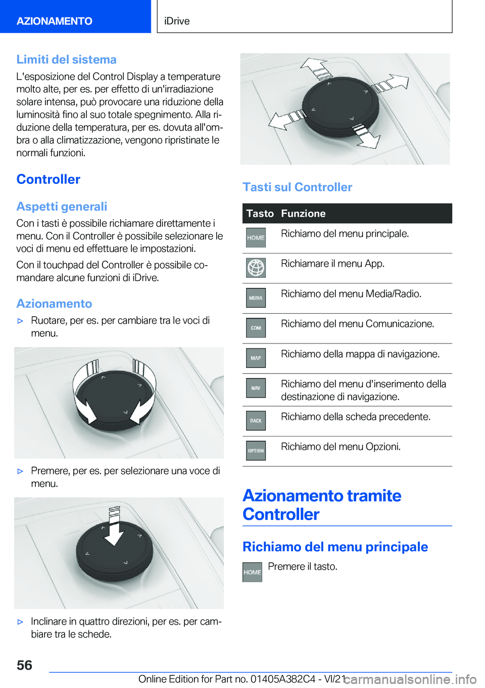 BMW Z4 2022  Libretti Di Uso E manutenzione (in Italian) �L�i�m�i�t�i��d�e�l��s�i�s�t�e�m�a
�L�'�e�s�p�o�s�i�z�i�o�n�e��d�e�l��C�o�n�t�r�o�l��D�i�s�p�l�a�y��a��t�e�m�p�e�r�a�t�u�r�e �m�o�l�t�o��a�l�t�e�,��p�e�r��e�s�.��p�e�r��e�f�f�e�t�t�o�