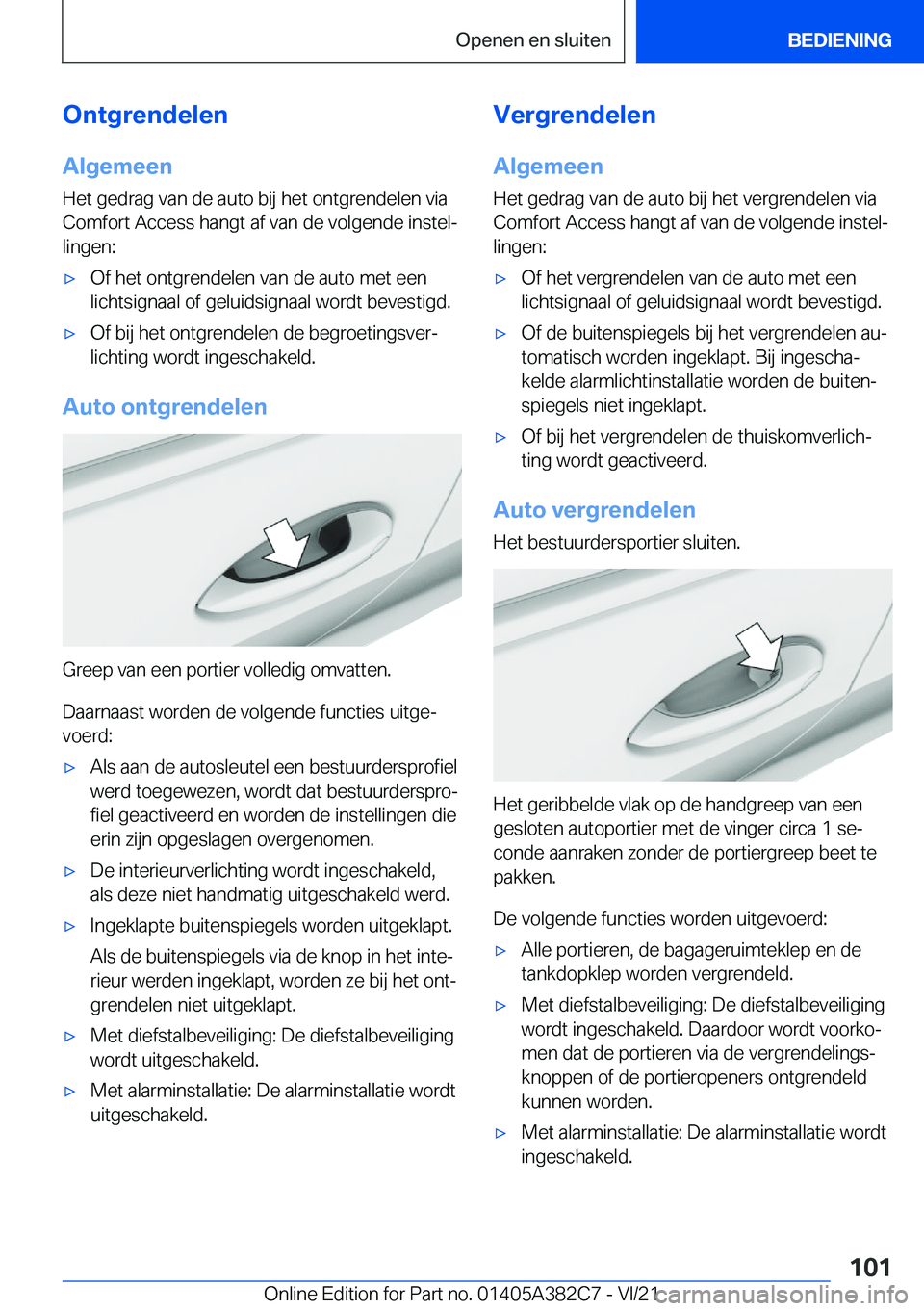 BMW Z4 2022  Instructieboekjes (in Dutch) �O�n�t�g�r�e�n�d�e�l�e�n
�A�l�g�e�m�e�e�n
�H�e�t��g�e�d�r�a�g��v�a�n��d�e��a�u�t�o��b�i�j��h�e�t��o�n�t�g�r�e�n�d�e�l�e�n��v�i�a �C�o�m�f�o�r�t��A�c�c�e�s�s��h�a�n�g�t��a�f��v�a�n��d�e��