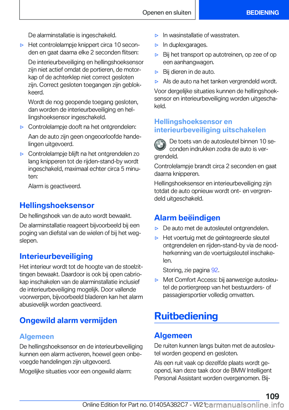 BMW Z4 2022  Instructieboekjes (in Dutch) �D�e��a�l�a�r�m�i�n�s�t�a�l�l�a�t�i�e��i�s��i�n�g�e�s�c�h�a�k�e�l�d�.'x�H�e�t��c�o�n�t�r�o�l�e�l�a�m�p�j�e��k�n�i�p�p�e�r�t��c�i�r�c�a��1�0��s�e�c�o�nj�d�e�n��e�n��g�a�a�t��d�a�a�r�n�a
