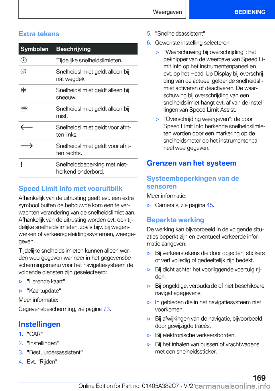 BMW Z4 2022  Instructieboekjes (in Dutch) �E�x�t�r�a��t�e�k�e�n�s�S�y�m�b�o�l�e�n�B�e�s�c�h�r�i�j�v�i�n�g��T�i�j�d�e�l�i�j�k�e��s�n�e�l�h�e�i�d�s�l�i�m�i�e�t�e�n�.��S�n�e�l�h�e�i�d�s�l�i�m�i�e�t��g�e�l�d�t��a�l�l�e�e�n��b�i�j
�n�a�t��
