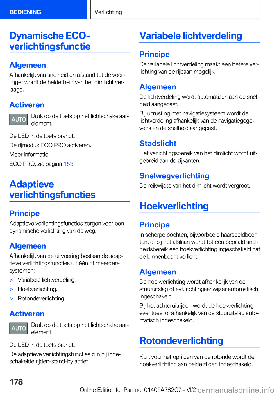 BMW Z4 2022  Instructieboekjes (in Dutch) �D�y�n�a�m�i�s�c�h�e��E�C�O�-�v�e�r�l�i�c�h�t�i�n�g�s�f�u�n�c�t�i�e
�A�l�g�e�m�e�e�n
�A�f�h�a�n�k�e�l�i�j�k��v�a�n��s�n�e�l�h�e�i�d��e�n��a�f�s�t�a�n�d��t�o�t��d�e��v�o�o�rj �l�i�g�g�e�r��w�