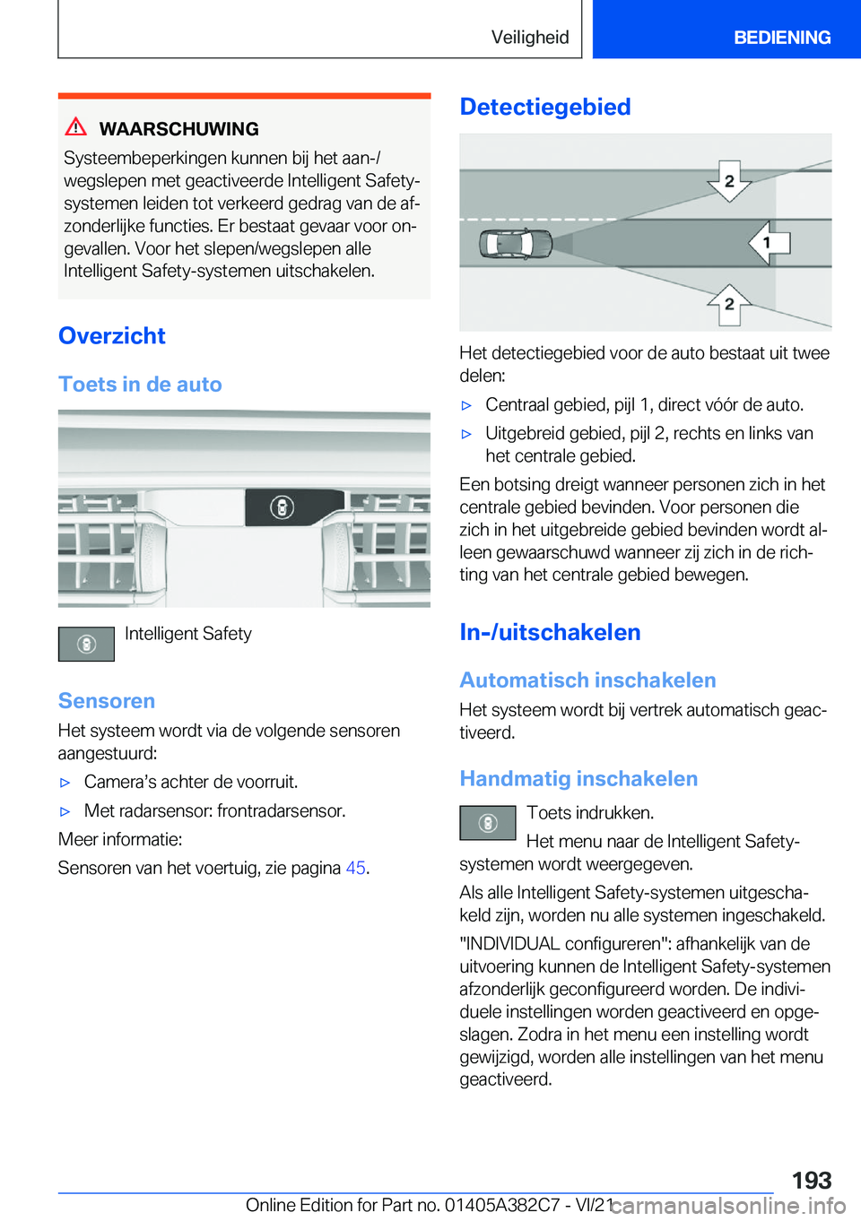 BMW Z4 2022  Instructieboekjes (in Dutch) �W�A�A�R�S�C�H�U�W�I�N�G
�S�y�s�t�e�e�m�b�e�p�e�r�k�i�n�g�e�n��k�u�n�n�e�n��b�i�j��h�e�t��a�a�n�-�/
�w�e�g�s�l�e�p�e�n��m�e�t��g�e�a�c�t�i�v�e�e�r�d�e��I�n�t�e�l�l�i�g�e�n�t��S�a�f�e�t�y�- �s�