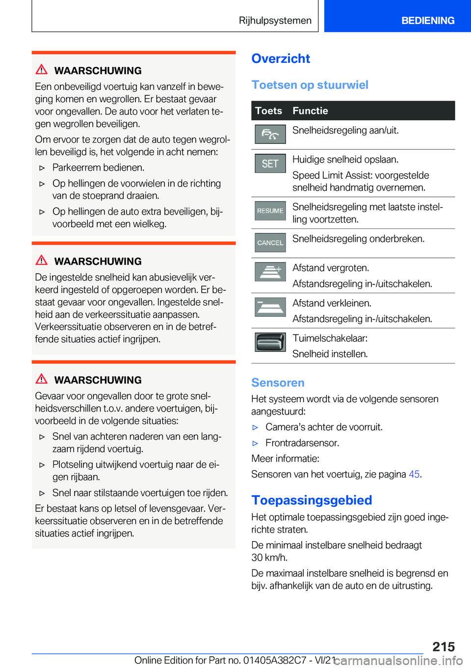 BMW Z4 2022  Instructieboekjes (in Dutch) �W�A�A�R�S�C�H�U�W�I�N�G
�E�e�n��o�n�b�e�v�e�i�l�i�g�d��v�o�e�r�t�u�i�g��k�a�n��v�a�n�z�e�l�f��i�n��b�e�w�ej �g�i�n�g��k�o�m�e�n��e�n��w�e�g�r�o�l�l�e�n�.��E�r��b�e�s�t�a�a�t��g�e�v�a�a�r