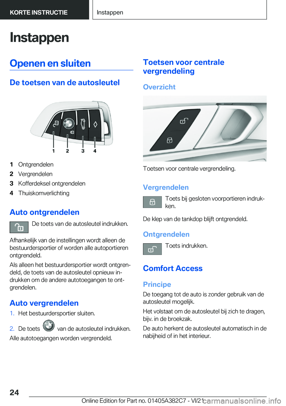 BMW Z4 2022  Instructieboekjes (in Dutch) �I�n�s�t�a�p�p�e�n�O�p�e�n�e�n��e�n��s�l�u�i�t�e�n
�D�e��t�o�e�t�s�e�n��v�a�n��d�e��a�u�t�o�s�l�e�u�t�e�l
�1�O�n�t�g�r�e�n�d�e�l�e�n�2�V�e�r�g�r�e�n�d�e�l�e�n�3�K�o�f�f�e�r�d�e�k�s�e�l��o�n�t�g