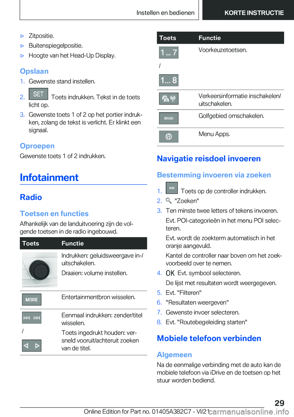 BMW Z4 2022  Instructieboekjes (in Dutch) 'x�Z�i�t�p�o�s�i�t�i�e�.'x�B�u�i�t�e�n�s�p�i�e�g�e�l�p�o�s�i�t�i�e�.'x�H�o�o�g�t�e��v�a�n��h�e�t��H�e�a�d�-�U�p��D�i�s�p�l�a�y�.
�O�p�s�l�a�a�n
�1�.�G�e�w�e�n�s�t�e��s�t�a�n�d��i�n�s