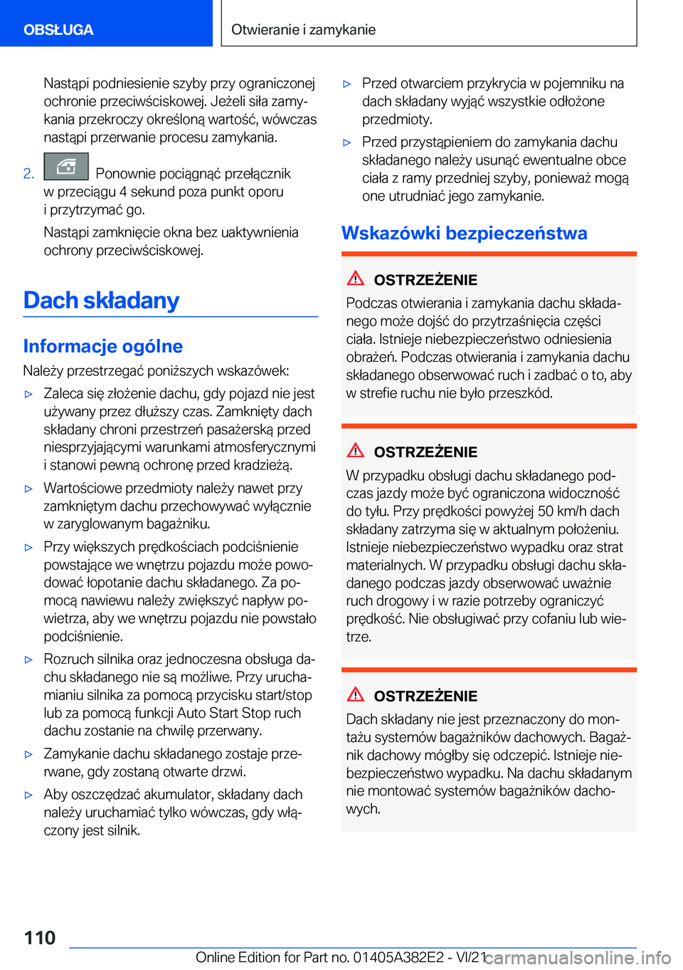 BMW Z4 2022  Instrukcja obsługi (in Polish) �N�a�s�t�