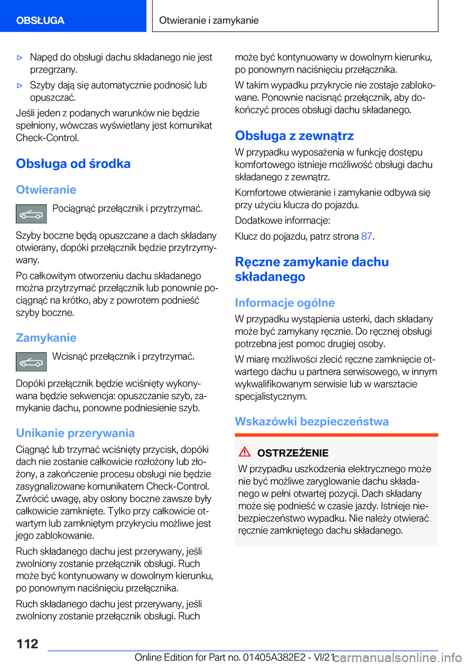 BMW Z4 2022  Instrukcja obsługi (in Polish) 'x�N�a�p�