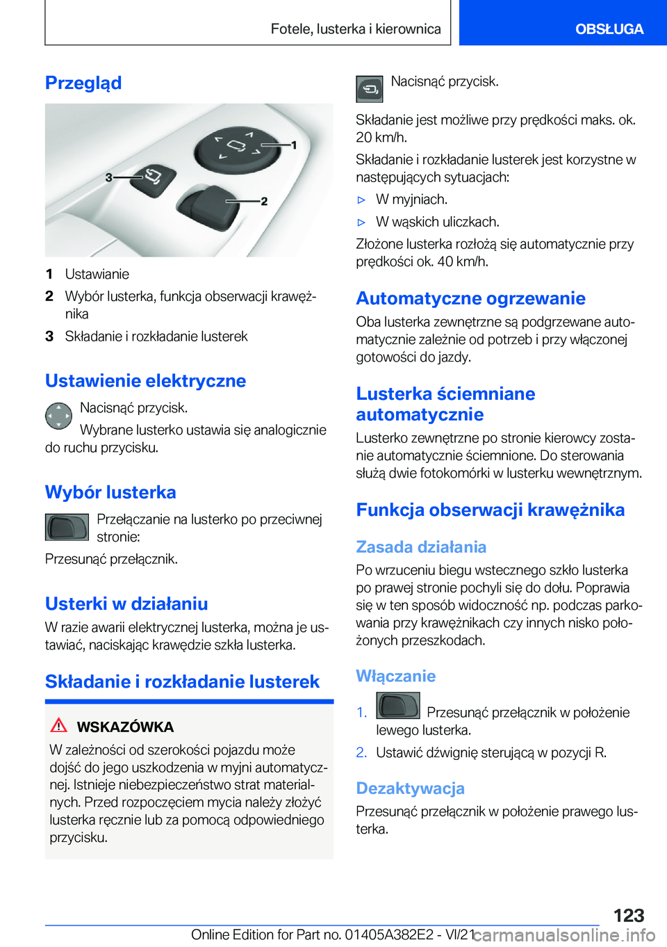 BMW Z4 2022  Instrukcja obsługi (in Polish) �P�r�z�e�g�l�ą�d�1�U�s�t�a�w�i�a�n�i�e�2�W�y�b�