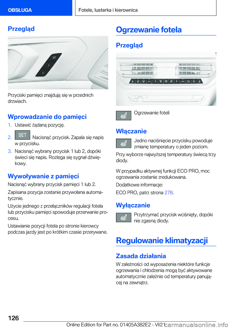 BMW Z4 2022  Instrukcja obsługi (in Polish) �P�r�z�e�g�l�ą�d
�P�r�z�y�c�i�s�k�i��p�a�m�i�