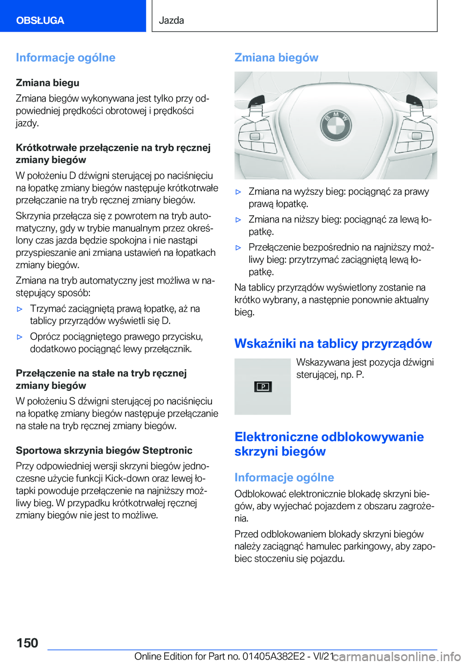 BMW Z4 2022  Instrukcja obsługi (in Polish) �I�n�f�o�r�m�a�c�j�e��o�g�