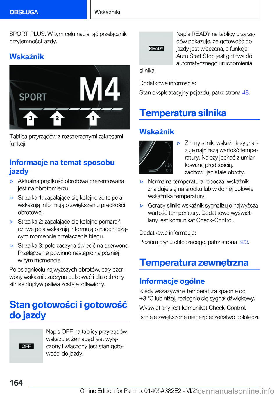 BMW Z4 2022  Instrukcja obsługi (in Polish) �S�P�O�R�T��P�L�U�S�.��W��t�y�m��c�e�l�u��n�a�c�i�s�n�