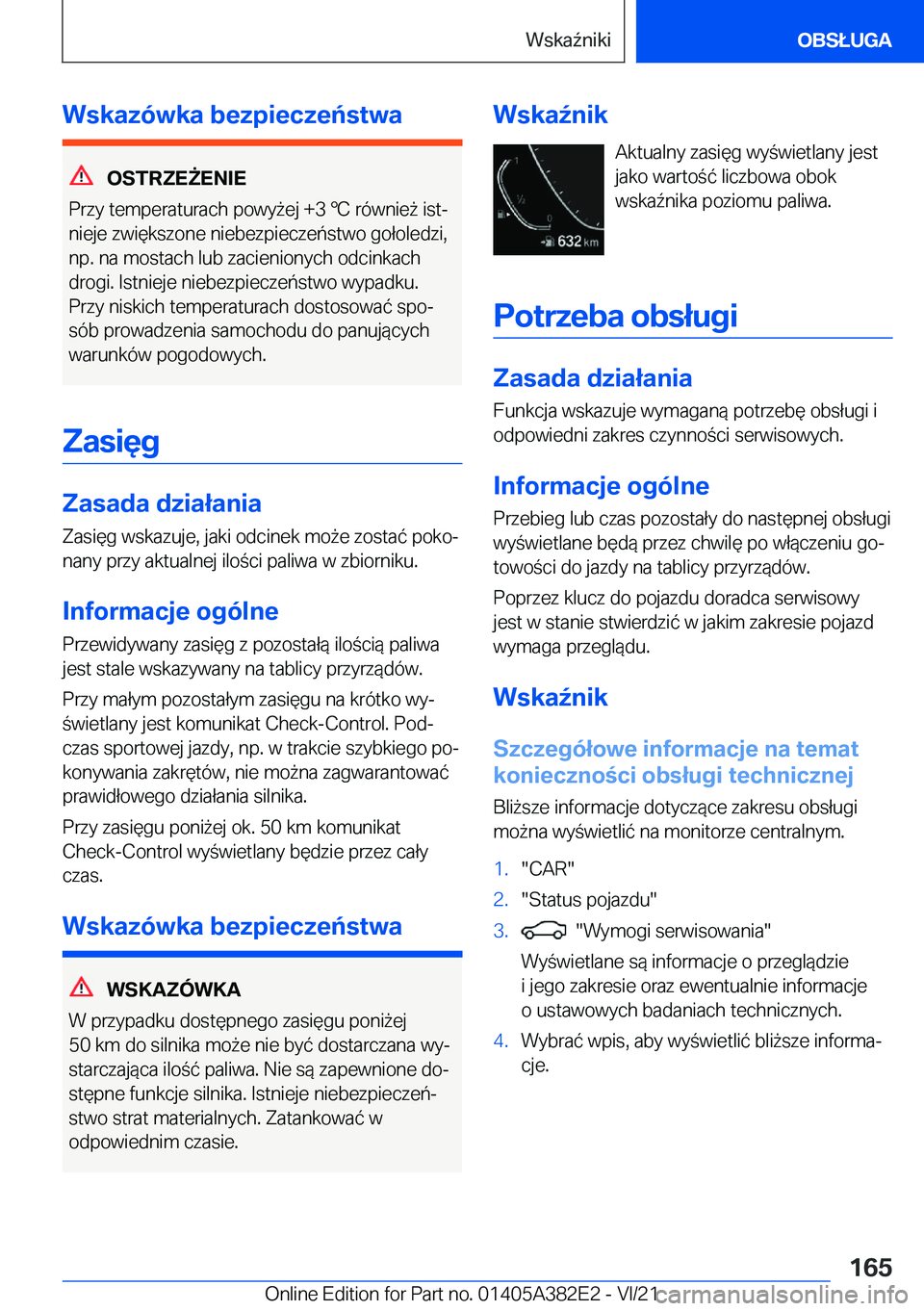 BMW Z4 2022  Instrukcja obsługi (in Polish) �W�s�k�a�z�