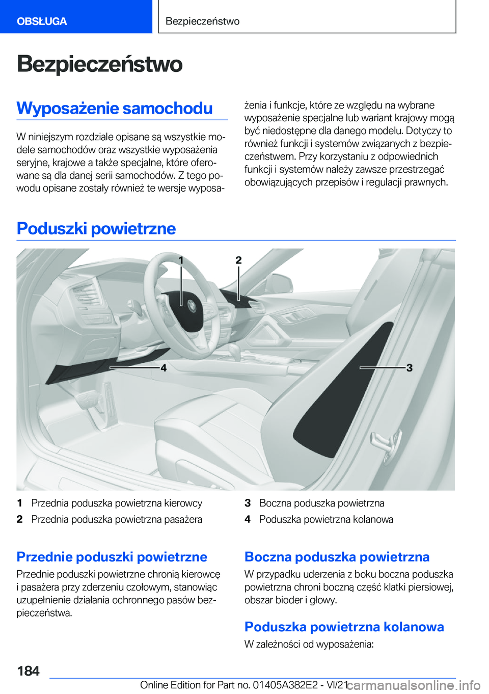 BMW Z4 2022  Instrukcja obsługi (in Polish) �B�e�z�p�i�e�c�z�e�