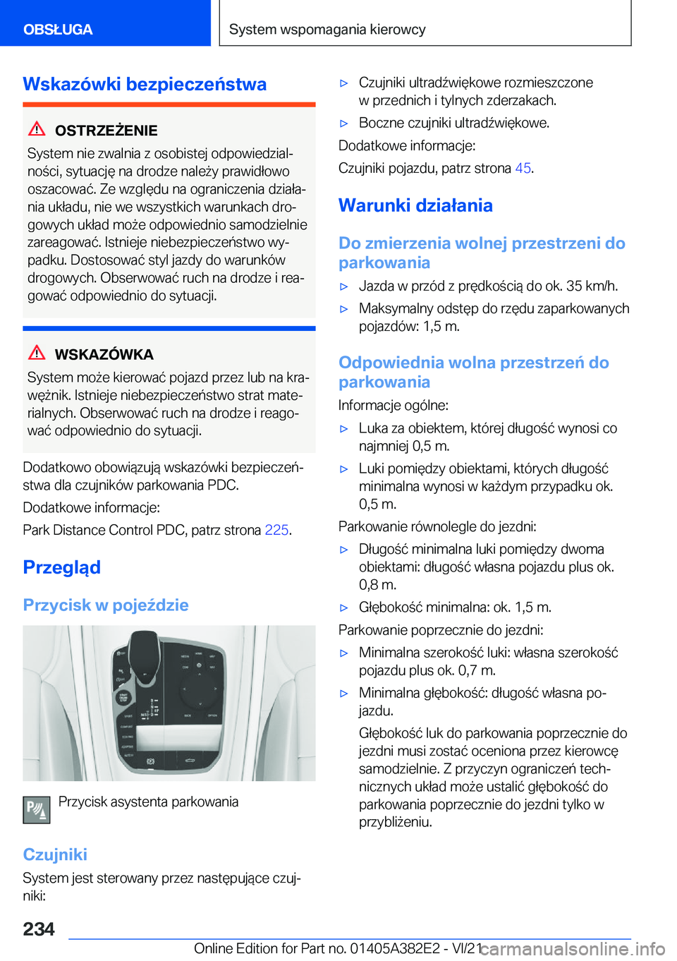 BMW Z4 2022  Instrukcja obsługi (in Polish) �W�s�k�a�z�