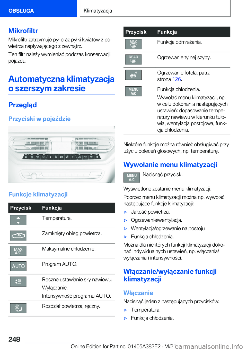 BMW Z4 2022  Instrukcja obsługi (in Polish) �M�i�k�r�o�f�i�l�t�r�M�i�k�r�o�f�i�l�t�r��z�a�t�r�z�y�m�u�j�e��p�y�ł��o�r�a�z��p�y�ł�k�i��k�w�i�a�t�