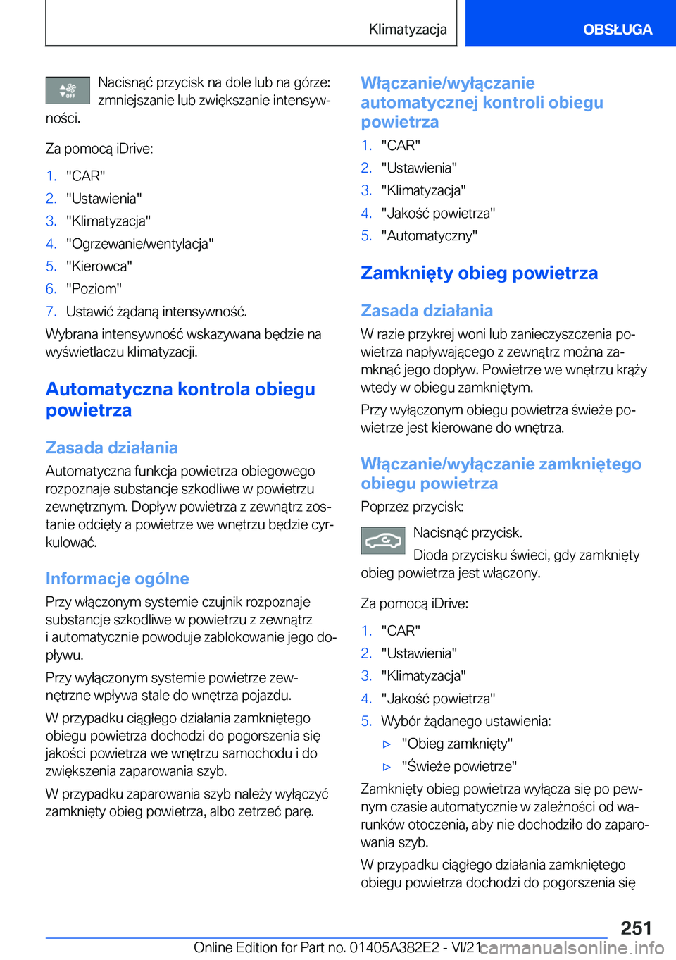 BMW Z4 2022  Instrukcja obsługi (in Polish) �N�a�c�i�s�n�