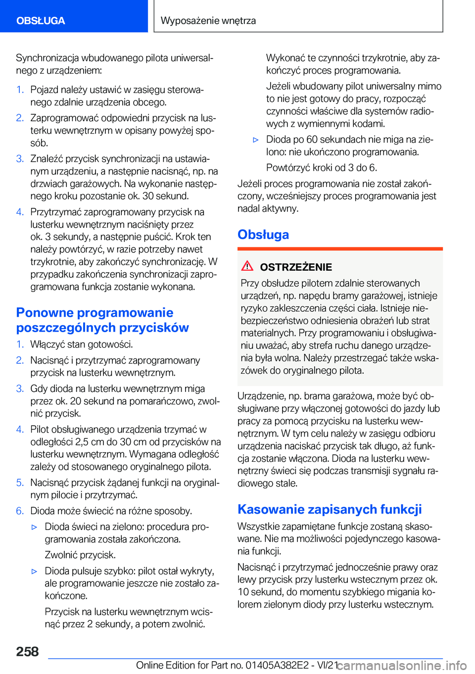 BMW Z4 2022  Instrukcja obsługi (in Polish) �S�y�n�c�h�r�o�n�i�z�a�c�j�a��w�b�u�d�o�w�a�n�e�g�o��p�i�l�o�t�a��u�n�i�w�e�r�s�a�lj
�n�e�g�o��z��u�r�z�