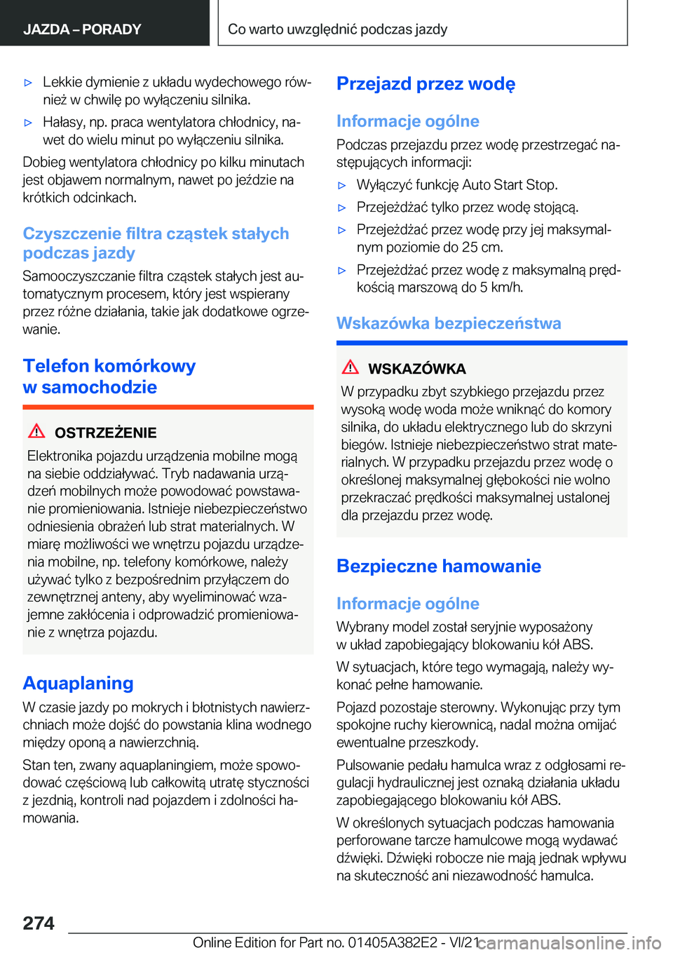 BMW Z4 2022  Instrukcja obsługi (in Polish) 'x�L�e�k�k�i�e��d�y�m�i�e�n�i�e��z��u�k�ł�a�d�u��w�y�d�e�c�h�o�w�e�g�o��r�