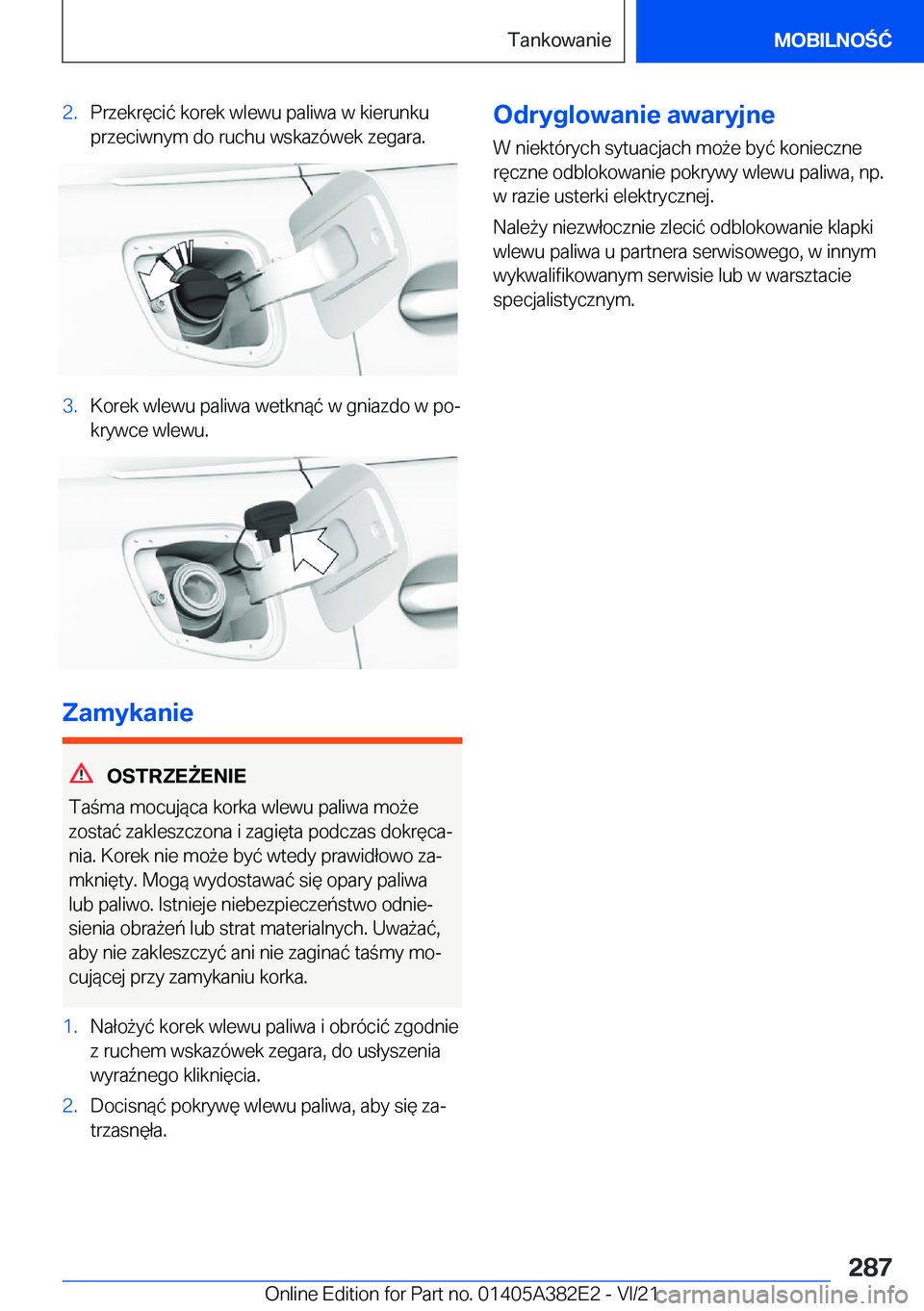BMW Z4 2022  Instrukcja obsługi (in Polish) �2�.�P�r�z�e�k�r�