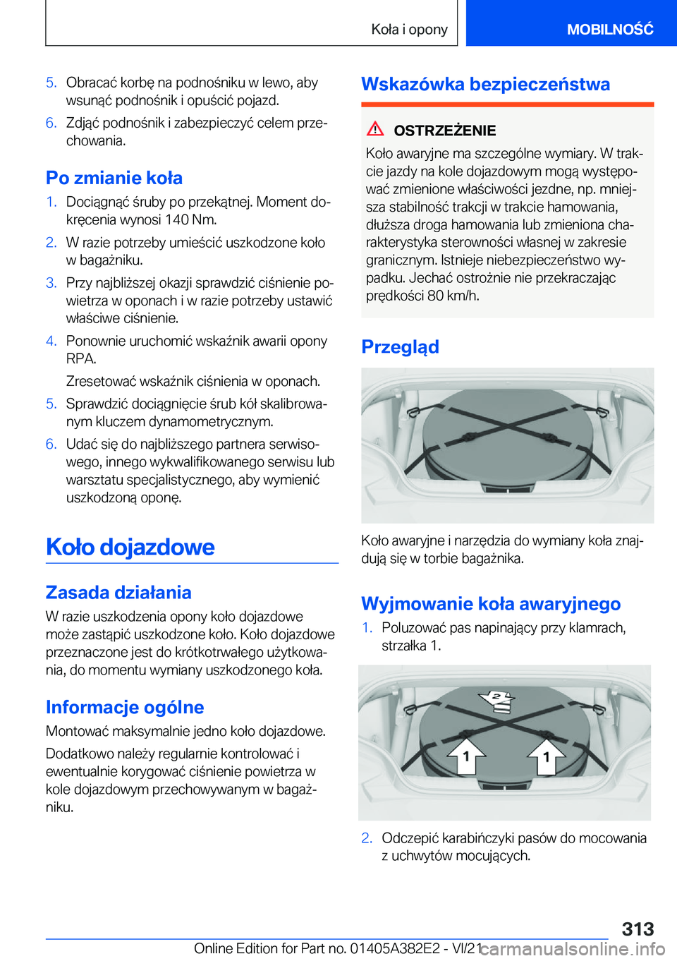 BMW Z4 2022  Instrukcja obsługi (in Polish) �5�.�O�b�r�a�c�a�