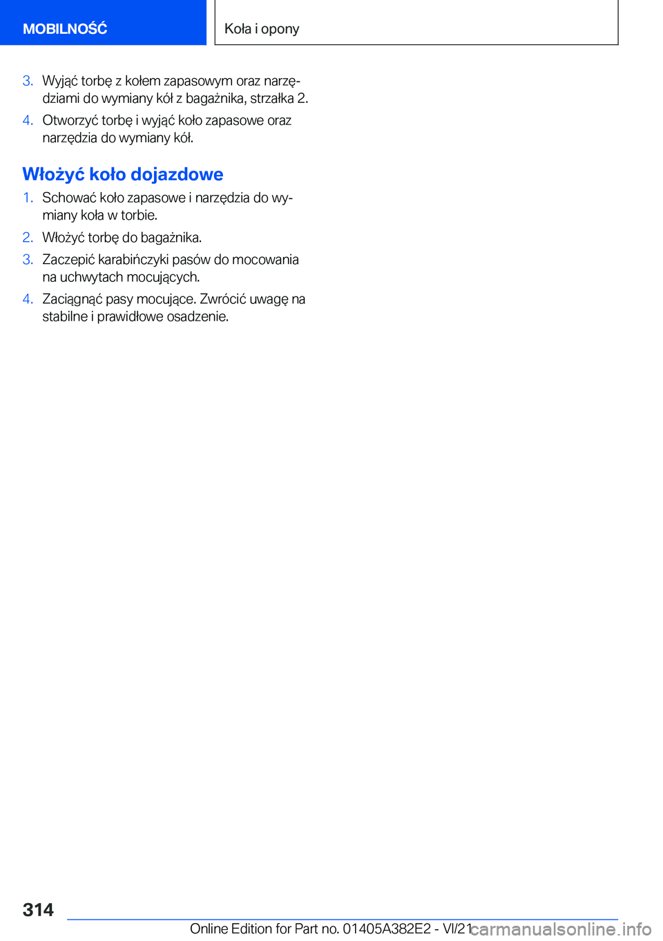 BMW Z4 2022  Instrukcja obsługi (in Polish) �3�.�W�y�j�