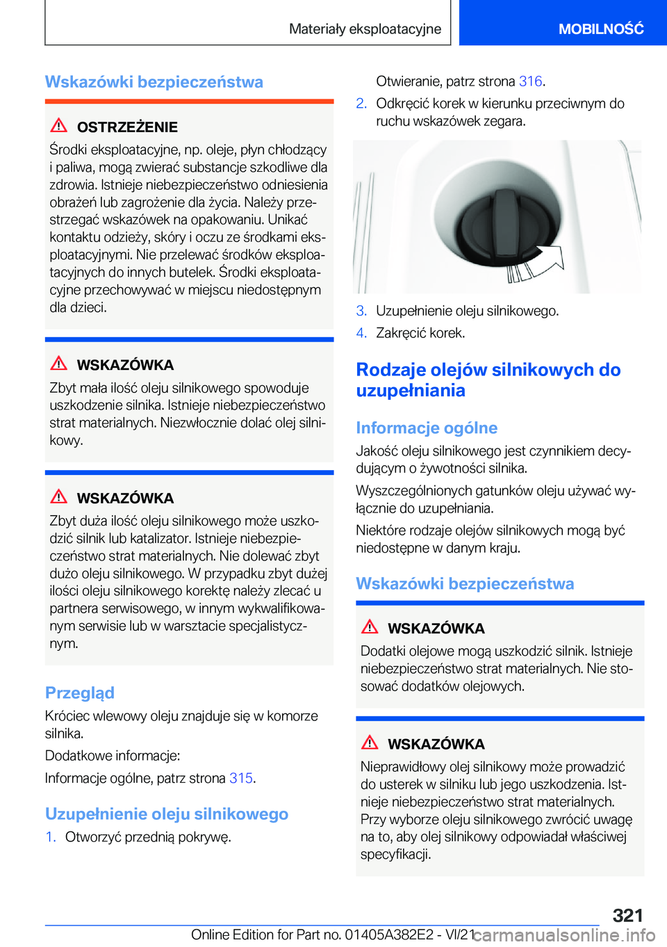 BMW Z4 2022  Instrukcja obsługi (in Polish) �W�s�k�a�z�