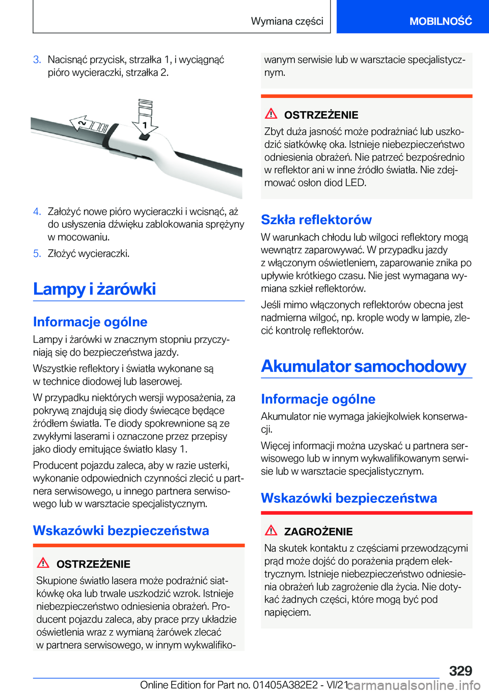 BMW Z4 2022  Instrukcja obsługi (in Polish) �3�.�N�a�c�i�s�n�