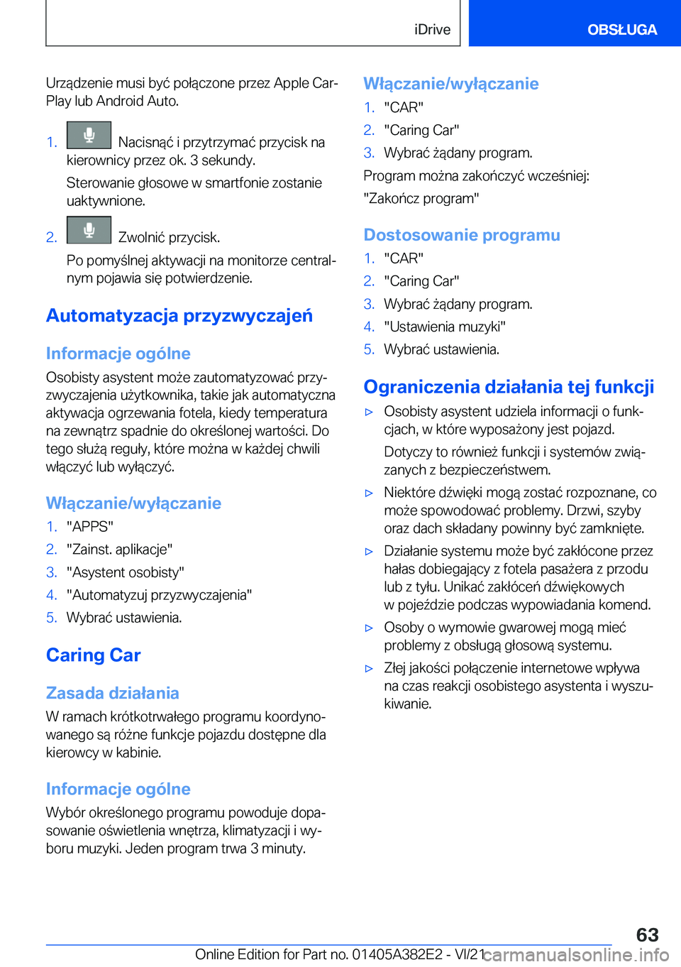 BMW Z4 2022  Instrukcja obsługi (in Polish) �U�r�z�