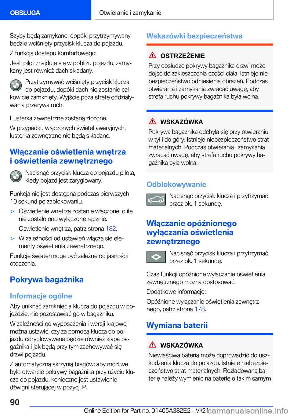 BMW Z4 2022  Instrukcja obsługi (in Polish) �S�z�y�b�y��b�
