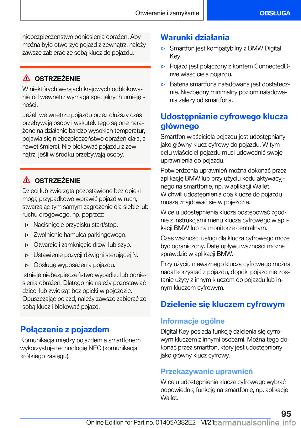 BMW Z4 2022  Instrukcja obsługi (in Polish) �n�i�e�b�e�z�p�i�e�c�z�e�