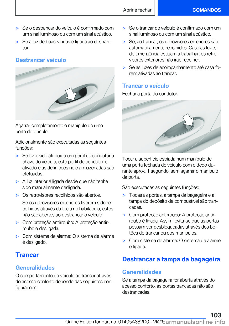 BMW Z4 2022  Manual do condutor (in Portuguese) x�S�e��o��d�e�s�t�r�a�n�c�a�r��d�o��v�e�